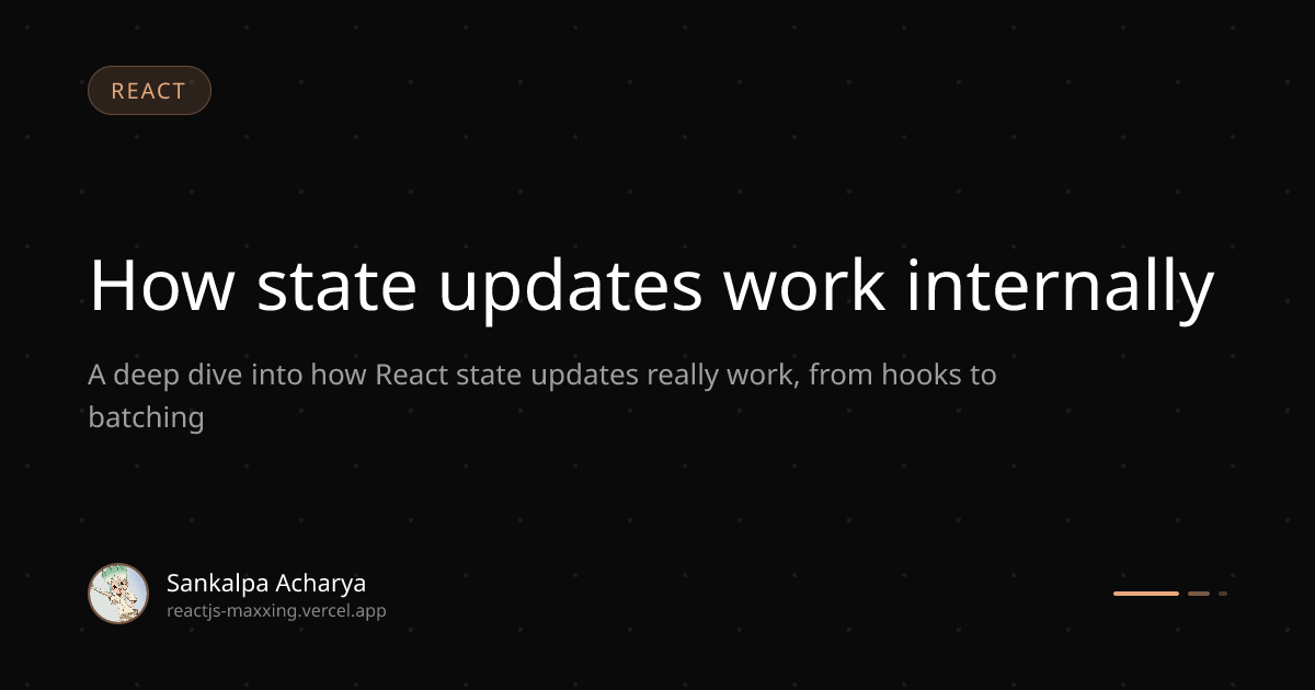 How state updates work internally | Inside React